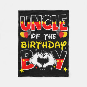 Oom van de verjaardagsjongen familie feest decorwe fleece deken