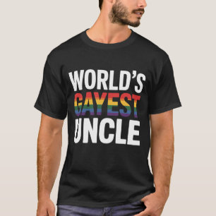 Oom van de wereld met de meeste lhbtq-vlaggen Rege T-shirt