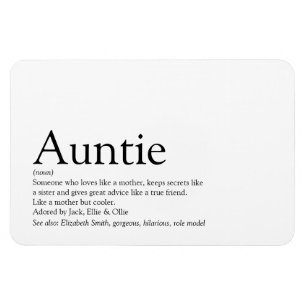 Oom van de wereld ooit Tante, Tante, Tia-definitie Magneet