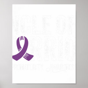 Oom van een krijger Nicu Prematuriteit Awareness Poster