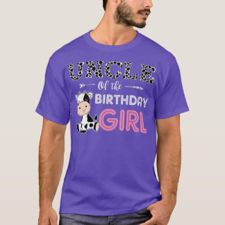 Oom van het 'Birthday Girl Boerderij' Koe Oom ing T-shirt