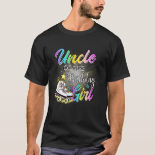 Oom van het verjaardagsmeisje rolschaatsen T T-shirt