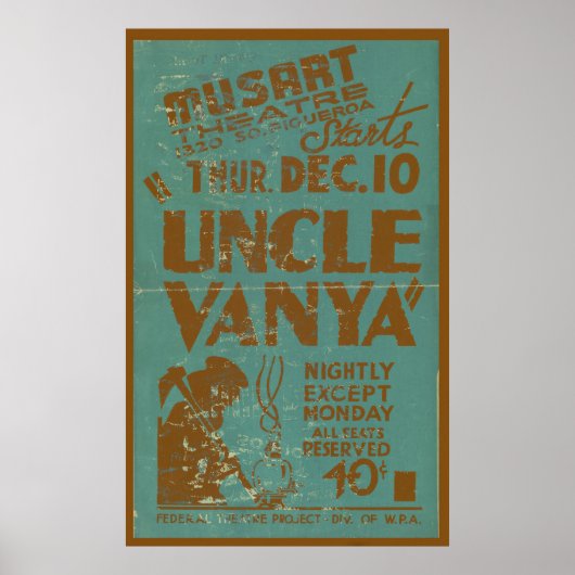 Oom Vanya Poster theater (Voorkant)