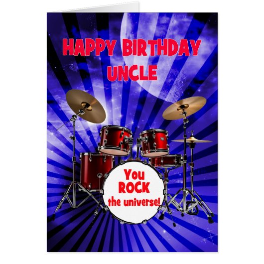 Oom Verjaardag Je Rock Drums (Voorkant)