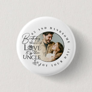 Oom Verjaardag Minimalistisch Ontwerp Ronde Button 3,2 Cm