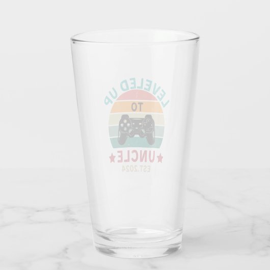 Oom zwangerschap aankondiging bier glas EST 2024 (Achterkant)