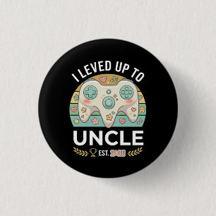 Oom Zwangerschapsaankondiging Niveau Opgewaardeerd Ronde Button 3,2 Cm