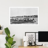 Oomiak Racers Nome, Alaska 1915 Poster (Thuiskantoor)