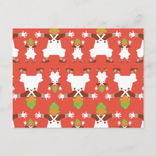 Oompa Loompa Dancing Pattern Briefkaart (Voorkant)
