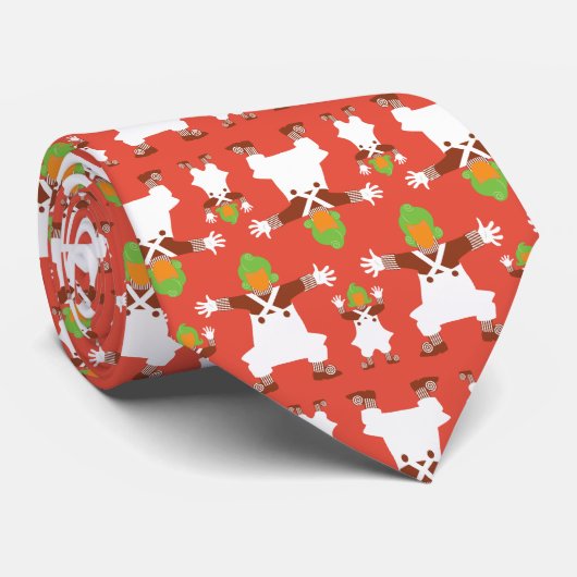 Oompa Loompa Dancing Pattern Stropdas (Opgerold)