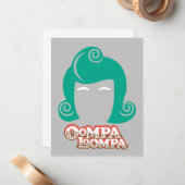 Oompa Loompa Hair Graphic Notitiekaartje (Voorkant / Achterkant in situ)