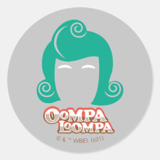 Oompa Loompa Hair Graphic Ronde Sticker