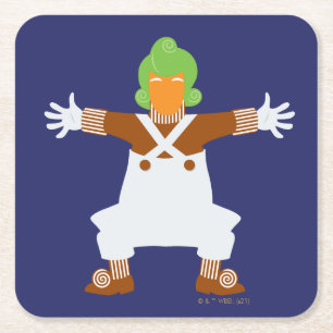 Oompa Loompa wapent Vierkante Kartonnen Onderzetter