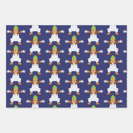 Oompa Loompa wapt uit Inpakpapier Vel (Voorkant 2)