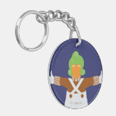 Oompa Loompa wapt uit Sleutelhanger (Voorkant Links)