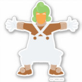 Oompa Loompa wapt uit Sticker (Voorkant)