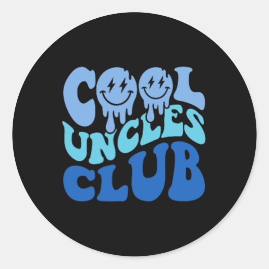 Ooms Club Beste Oom Ever Grappige Vaders Dag Pock Ronde Sticker (Voorkant)