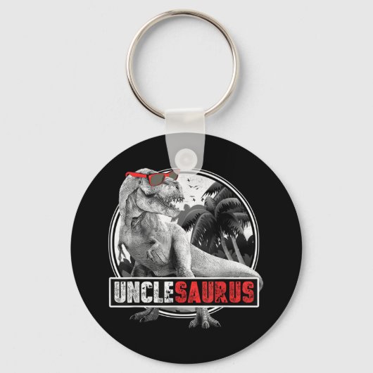 Oomsaurus Dinosaur Oom Saurus Sleutelhanger (Voorkant)