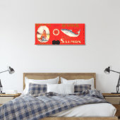 Oona Brand Salmon Label Canvas Afdruk (Insitu (Slaapkamer))