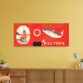 Oona Brand Salmon Label Canvas Afdruk (Insitu (Woonkamer))