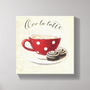 Ooo La Latte Canvas Afdruk