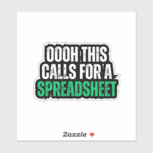 Oooh! Dit vereist een spreadsheet Sticker