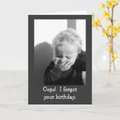 Oops Boy Belated Birthday Card Modèle (Fleur jaune)