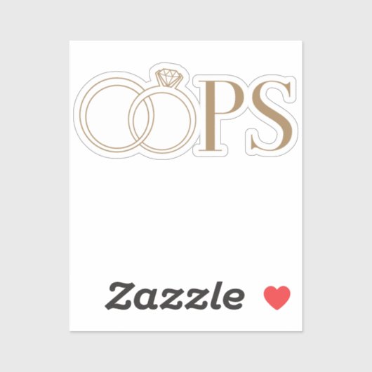 OOPS! Bruiloft-afscheid Feestje Sticker (Vel)