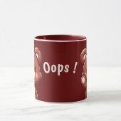 Oops Cute Teddy Bear – Kawaii Mug Design Mok (Midden)