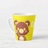 Oops! Cute Teddy Bear Mug – Fun Yellow Coffee Cup (Angle gauche)