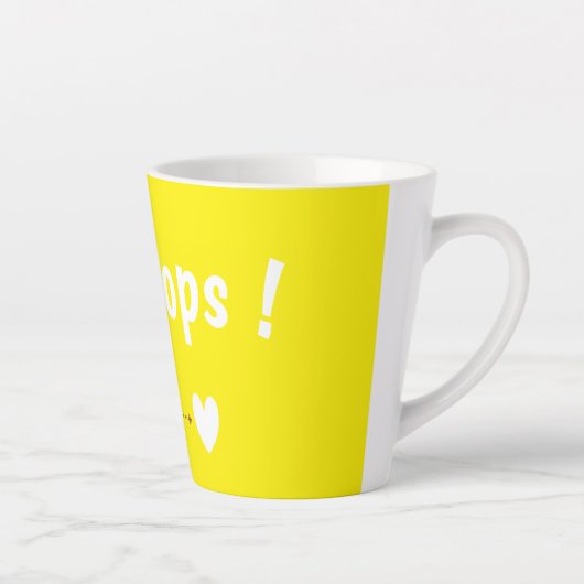Oops! Cute Teddy Bear Mug – Fun Yellow Coffee Cup (Droite)