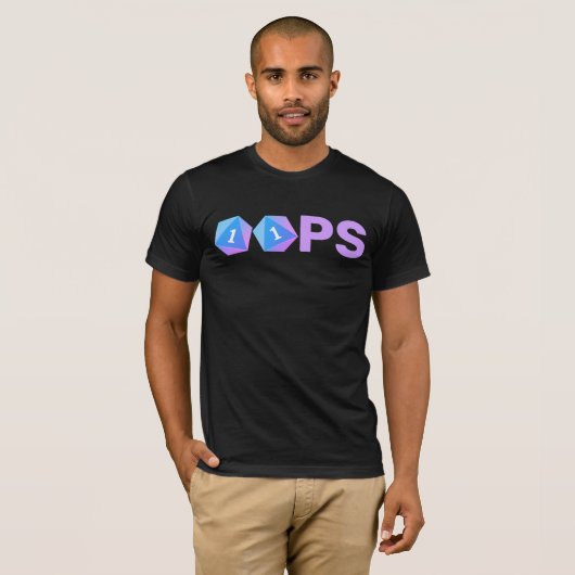 Oops Gaming Dice T-shirt (Voorkant volledig)