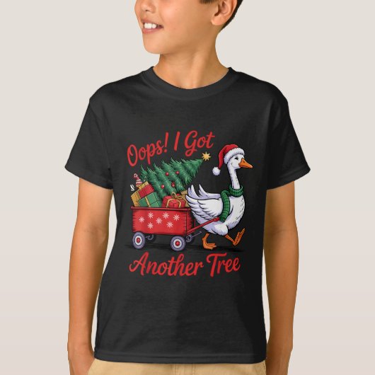 Oops! I Got Another Tree Goose Christmas Tree  T-shirt (Voorkant)