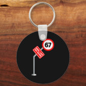 Oops I Hit Six Seven 6 7 Meme Funny Brainrot Inter Sleutelhanger (Voorkant)