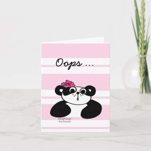 OOPS ... JE SUIS DÉSOLÉ Carte (Devant)