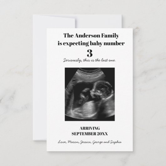 Oops Nous L'Avons Fait De Nouveau Faire-part De Gr (Dos)