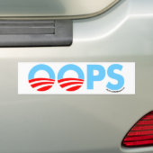 Oops Obama Miinzet Bumpersticker (Op auto)