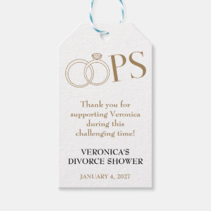 OOPS!  Scheidingsfeestje Cadeaulabel