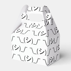 Oops Shrug Emoticon Count\_(シ)_/ Japanse Kaomoji Bedankdoosjes