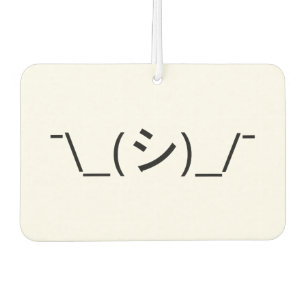 Oops Shrug Emoticon Count\_(シ)_/ Japanse Kaomoji Luchtverfrisser