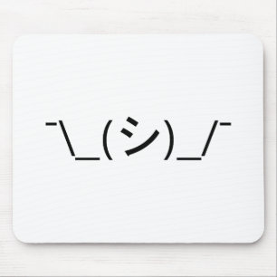 Oops Shrug Emoticon Count\_(シ)_/ Japanse Kaomoji Muismat