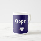Oops Teddy Bear Specialty Mug with Heart | Cute Ka (Devant droit)