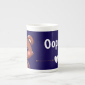 Oops Teddy Bear Specialty Mug with Heart | Cute Ka (Devant)
