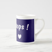 Oops Teddy Bear Specialty Mug with Heart | Cute Ka Porselein Kop (Rechts)