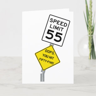 Oops You Hit 55 grappige 55th verjaardagskaart Bedankkaart