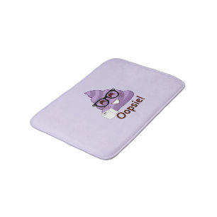 Oopsie Poop. Emoji Paarse Bath Mat