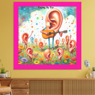 Oor Gitaar Recital: Op Oor Spelen Canvas Afdruk