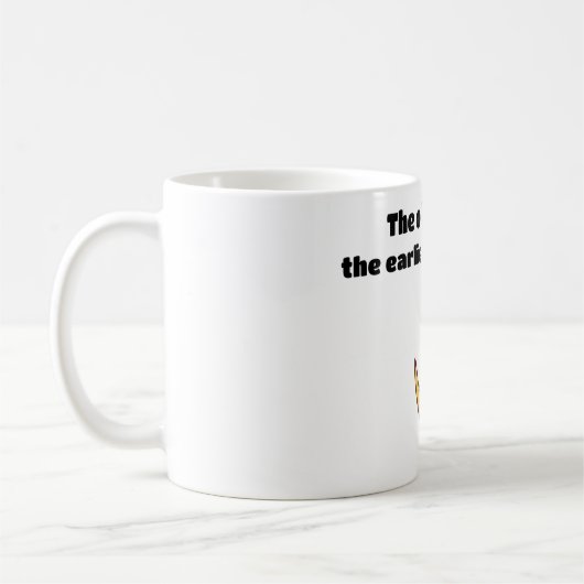 Oor; ier het krijgt late koffie mok (Links)