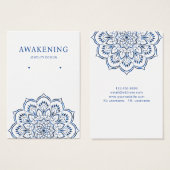 Oorbel Display Kaart · Metallic Blue Mandala (Voorkant /achterkant)