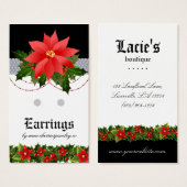 Oorbel Display Kaarten Kerst Visitekaartje B (Voorkant /achterkant)